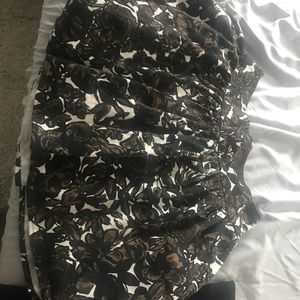 Brown flowery skirt